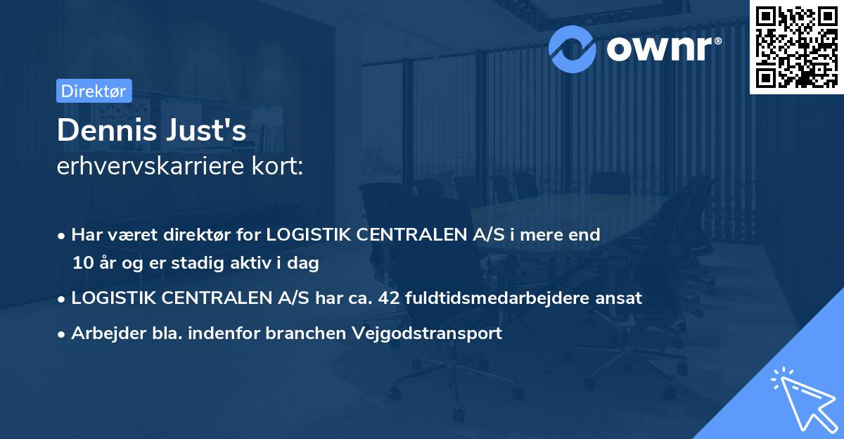 Dennis Just's erhvervskarriere kort