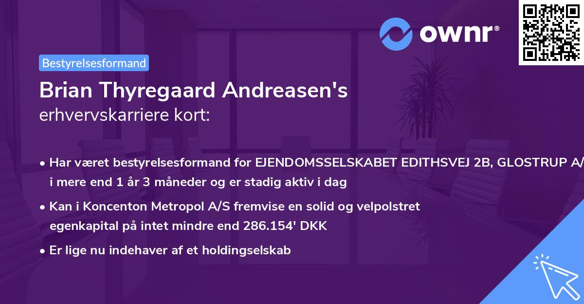 Brian Thyregaard Andreasen's erhvervskarriere kort