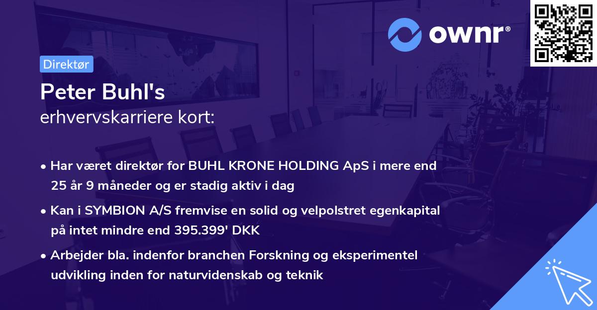 Peter Buhl's erhvervskarriere kort