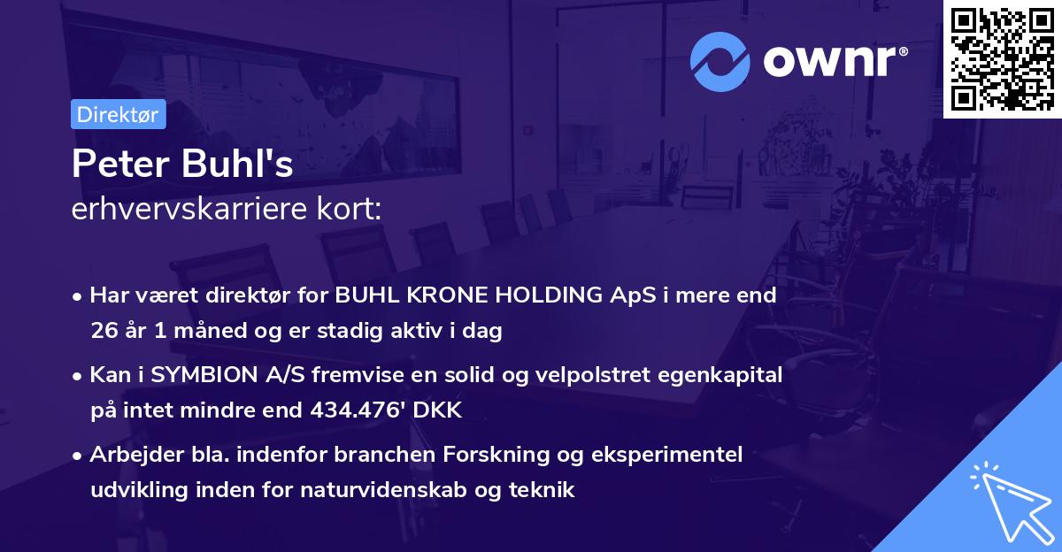 Peter Buhl's erhvervskarriere kort