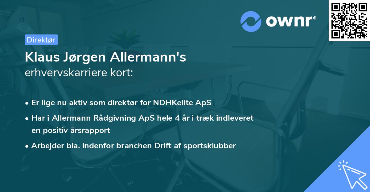 Klaus Jørgen Allermann's erhvervskarriere kort