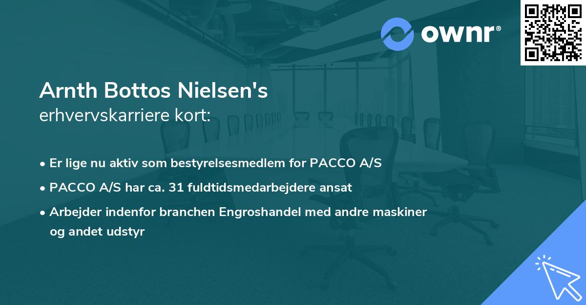 Arnth Bottos Nielsen's erhvervskarriere kort