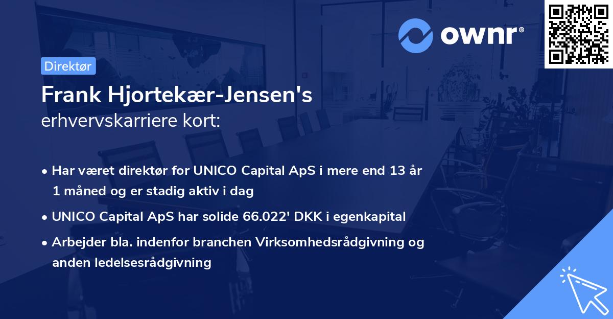 Frank Hjortekær-Jensen's erhvervskarriere kort