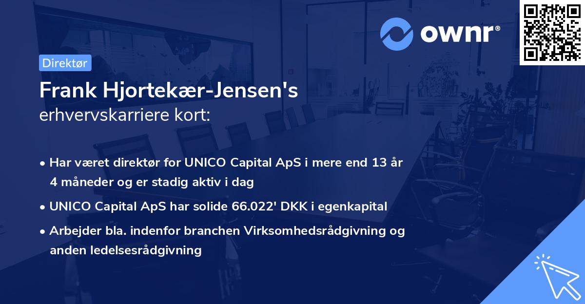Frank Hjortekær-Jensen's erhvervskarriere kort