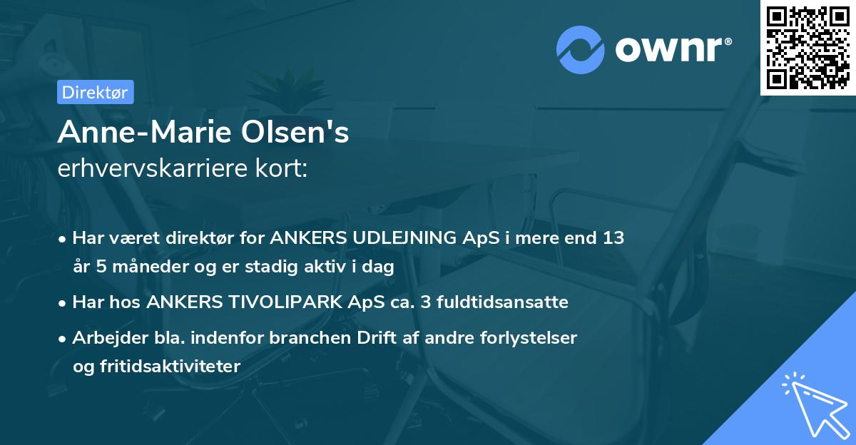 Anne-Marie Olsen's erhvervskarriere kort