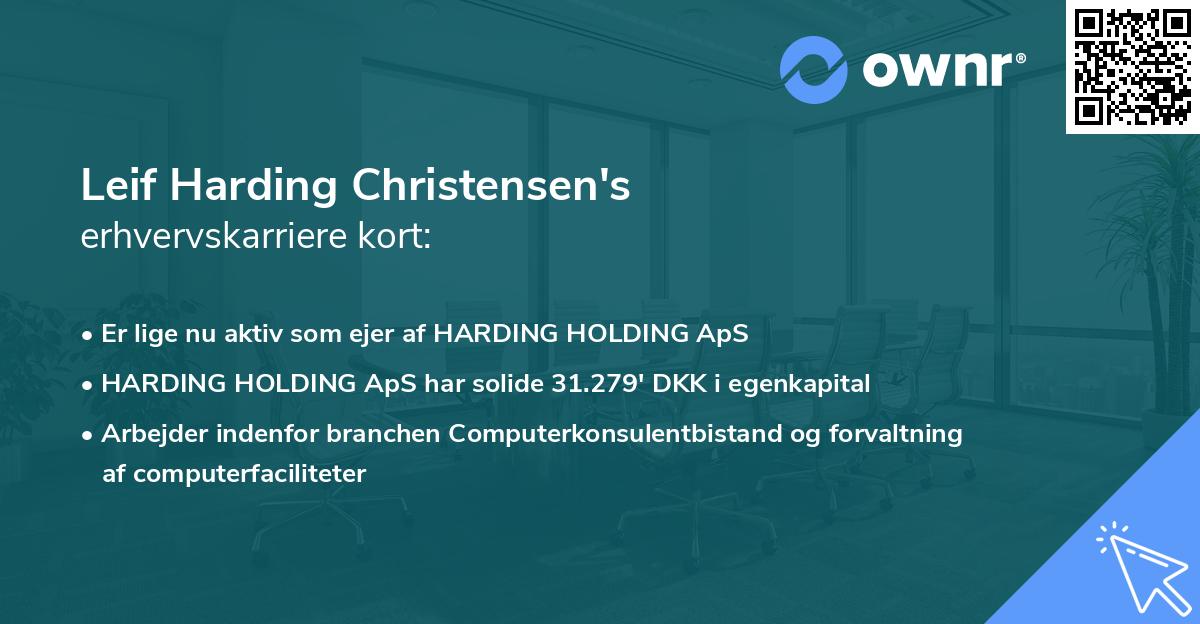 Leif Harding Christensen's erhvervskarriere kort