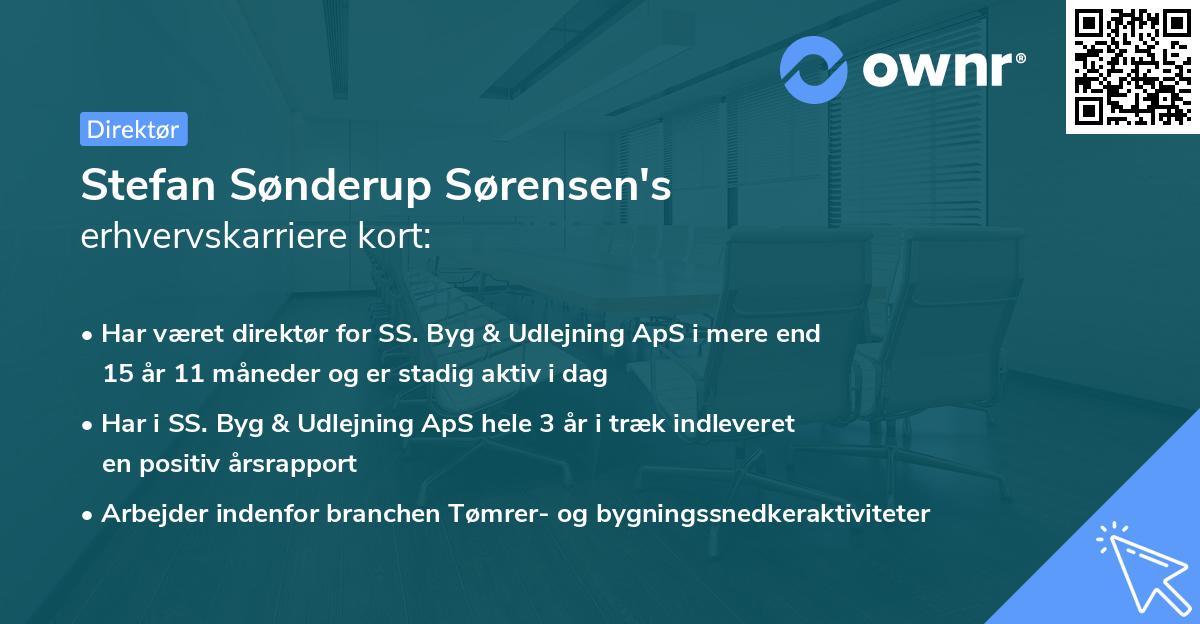 Stefan Sønderup Sørensen's erhvervskarriere kort