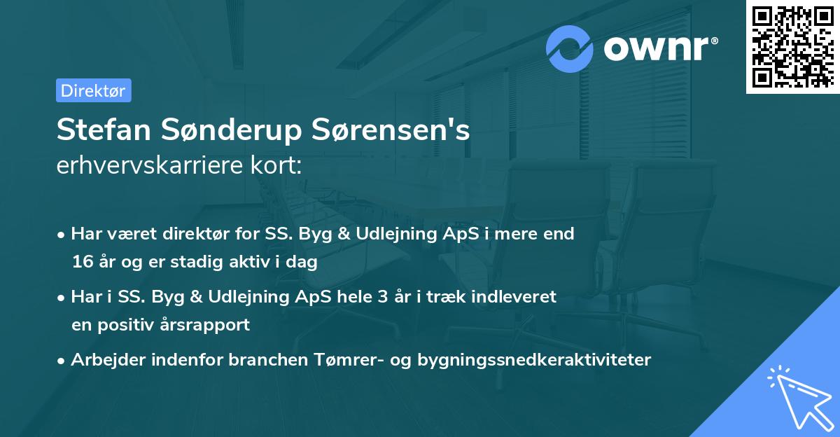 Stefan Sønderup Sørensen's erhvervskarriere kort