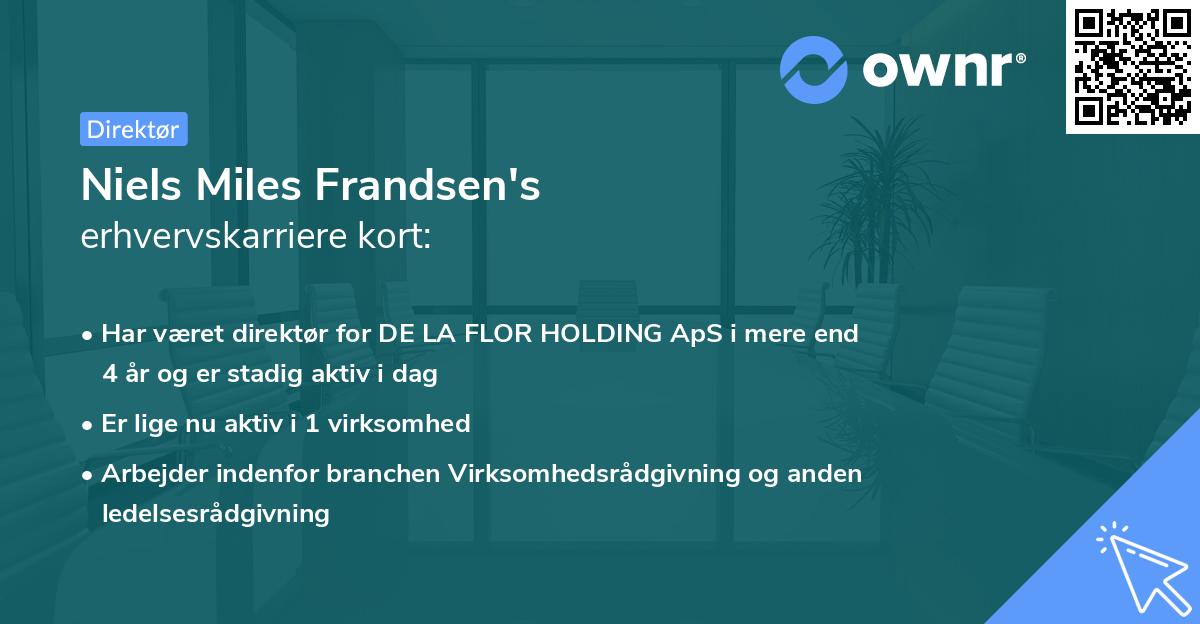 Niels Miles Frandsen's erhvervskarriere kort