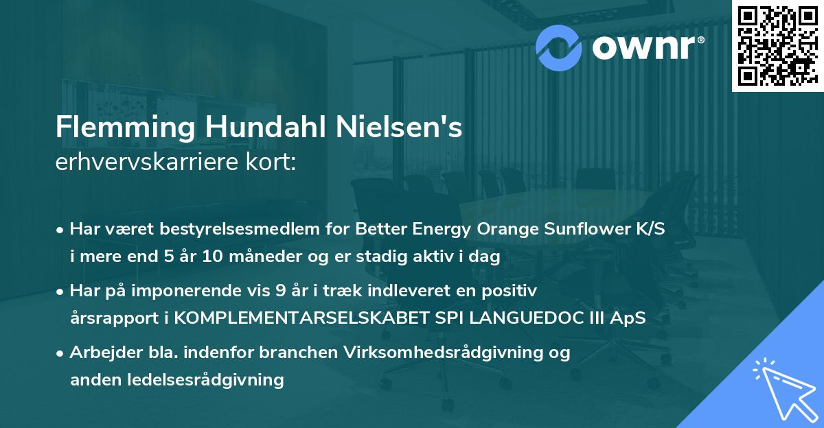 Flemming Hundahl Nielsen's erhvervskarriere kort