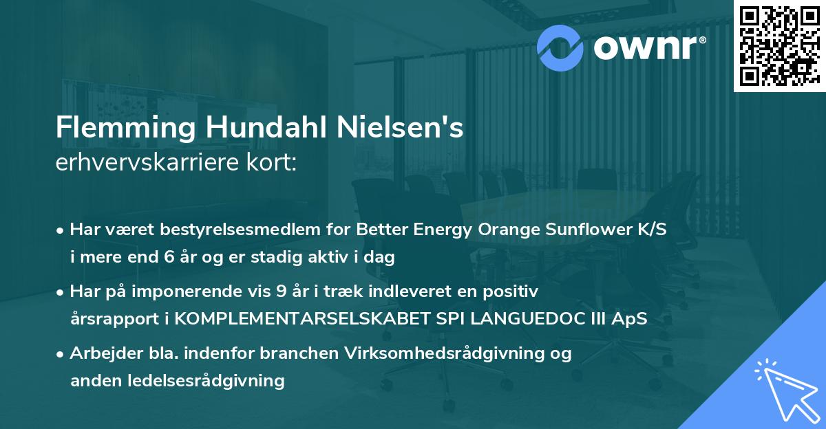 Flemming Hundahl Nielsen's erhvervskarriere kort