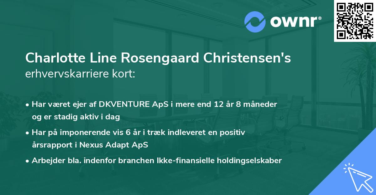 Charlotte Line Rosengaard Christensen's erhvervskarriere kort