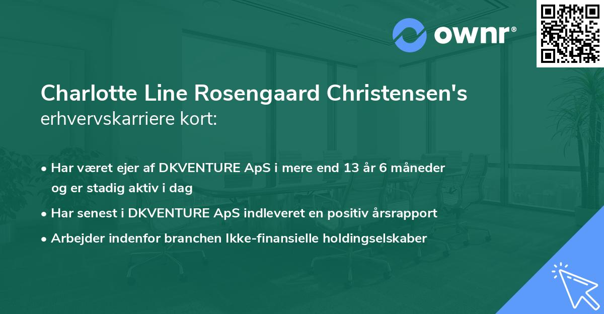 Charlotte Line Rosengaard Christensen's erhvervskarriere kort