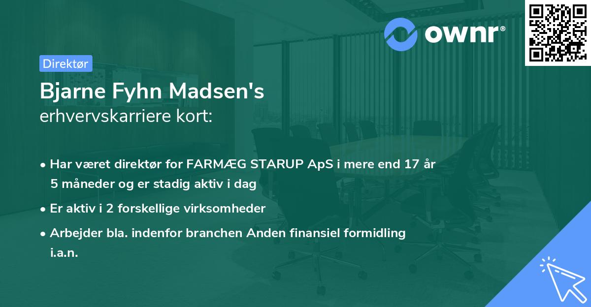 Bjarne Fyhn Madsen's erhvervskarriere kort