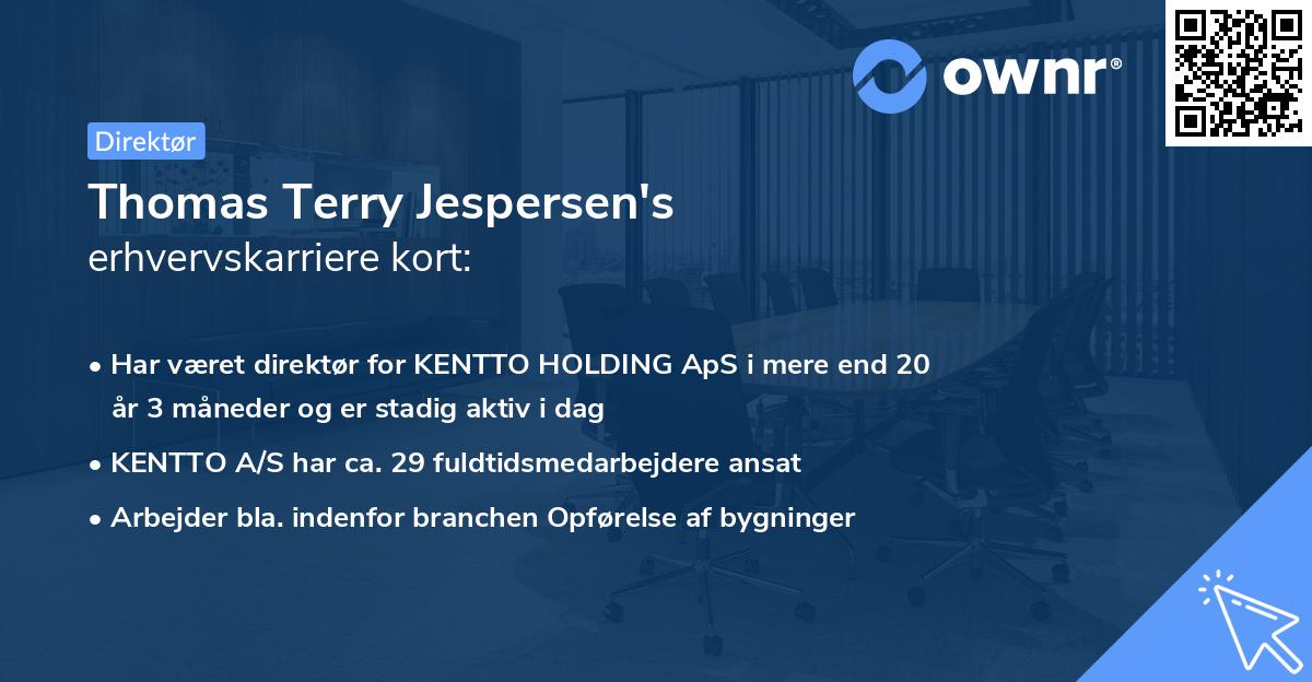 Thomas Terry Jespersen's erhvervskarriere kort