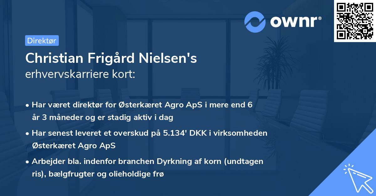 Christian Frigård Nielsen's erhvervskarriere kort