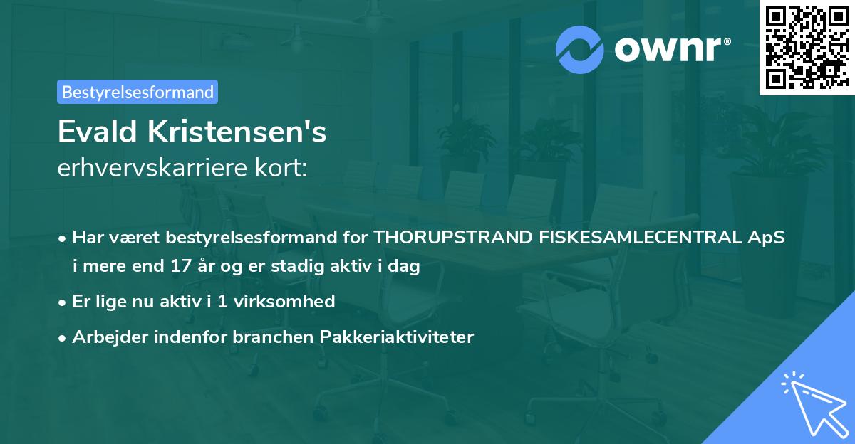 Evald Kristensen's erhvervskarriere kort