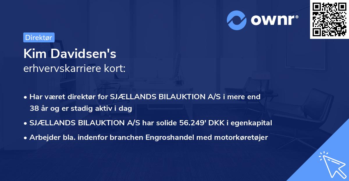 Kim Davidsen's erhvervskarriere kort