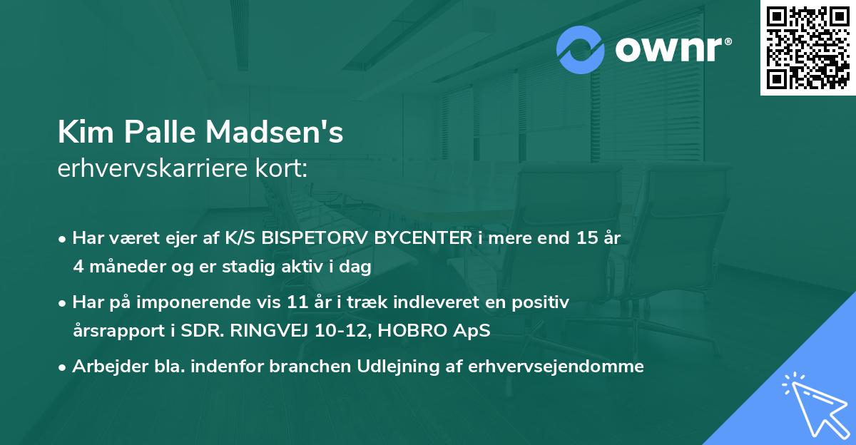 Kim Palle Madsen's erhvervskarriere kort