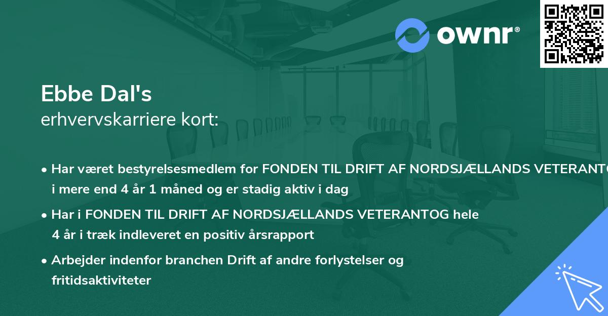 Ebbe Dal's erhvervskarriere kort