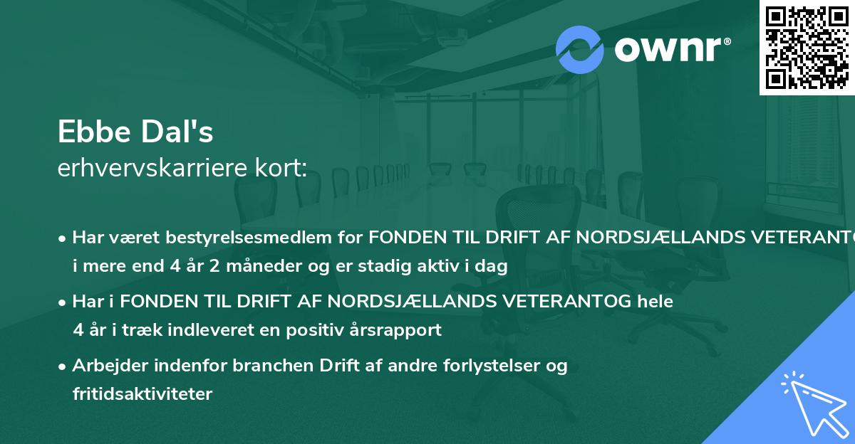 Ebbe Dal's erhvervskarriere kort