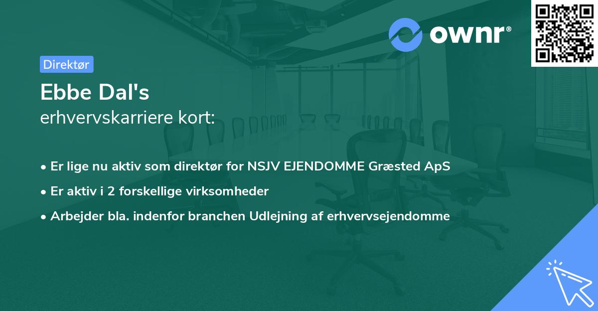 Ebbe Dal's erhvervskarriere kort