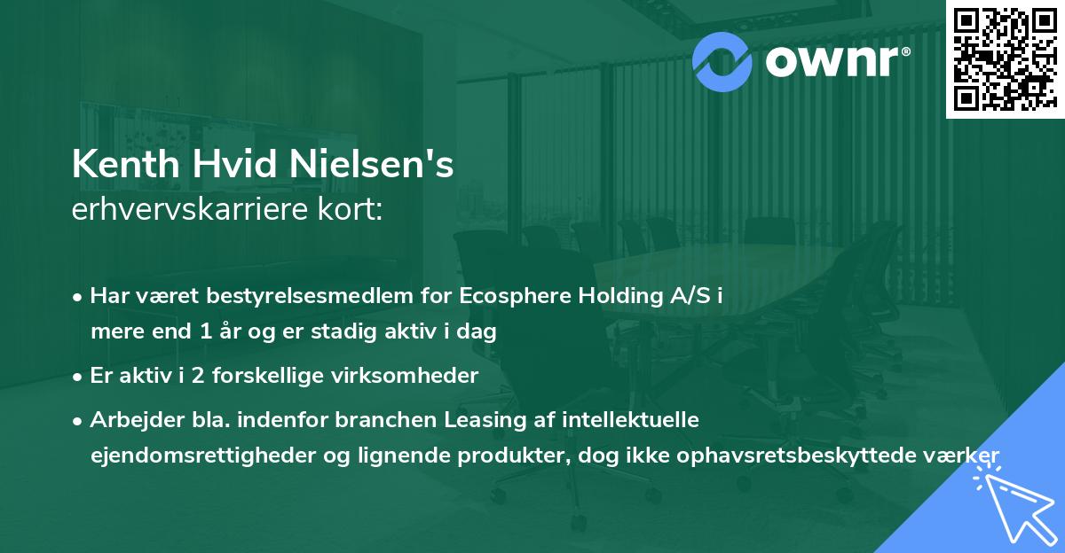 Kenth Hvid Nielsen's erhvervskarriere kort