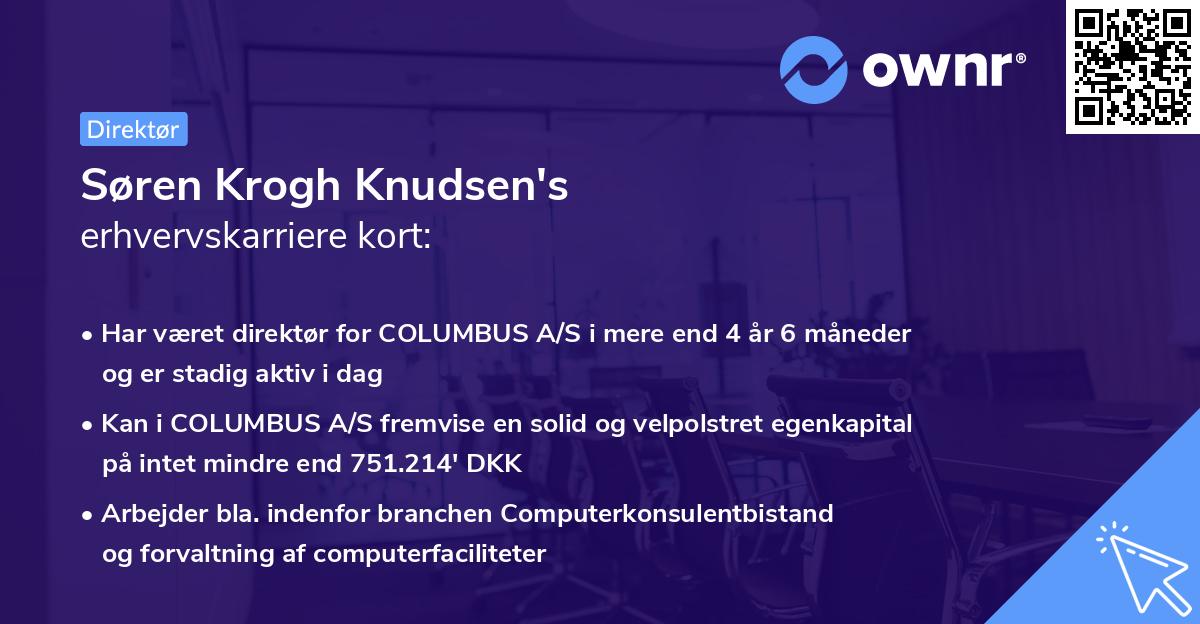 Søren Krogh Knudsen's erhvervskarriere kort