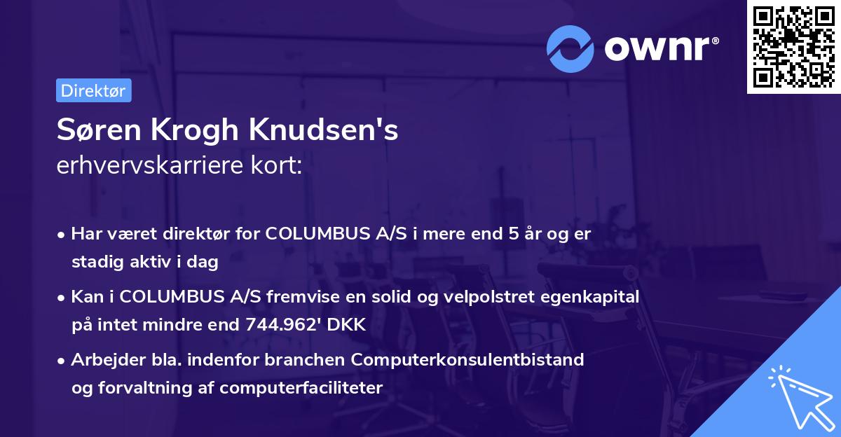 Søren Krogh Knudsen's erhvervskarriere kort