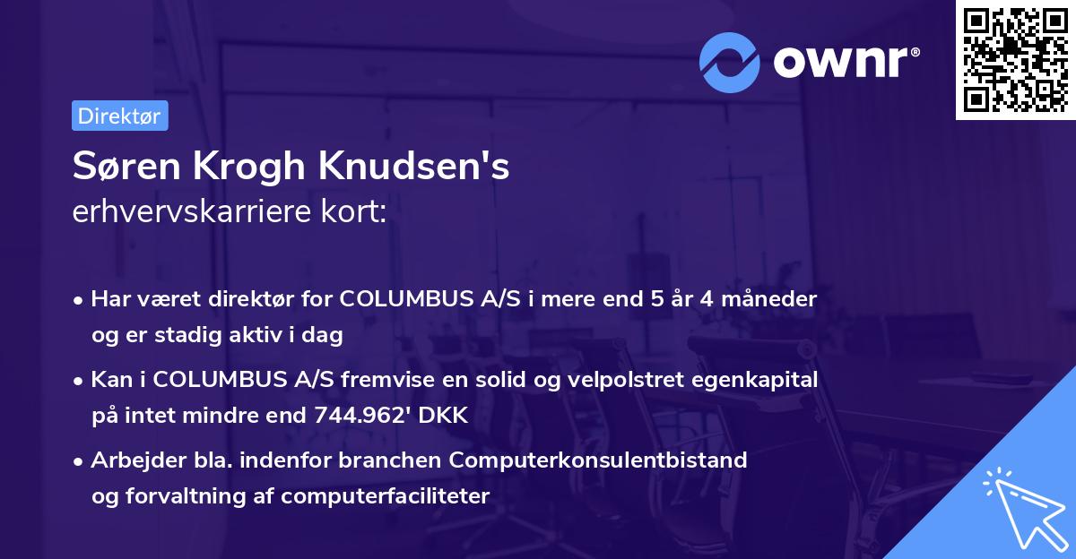 Søren Krogh Knudsen's erhvervskarriere kort