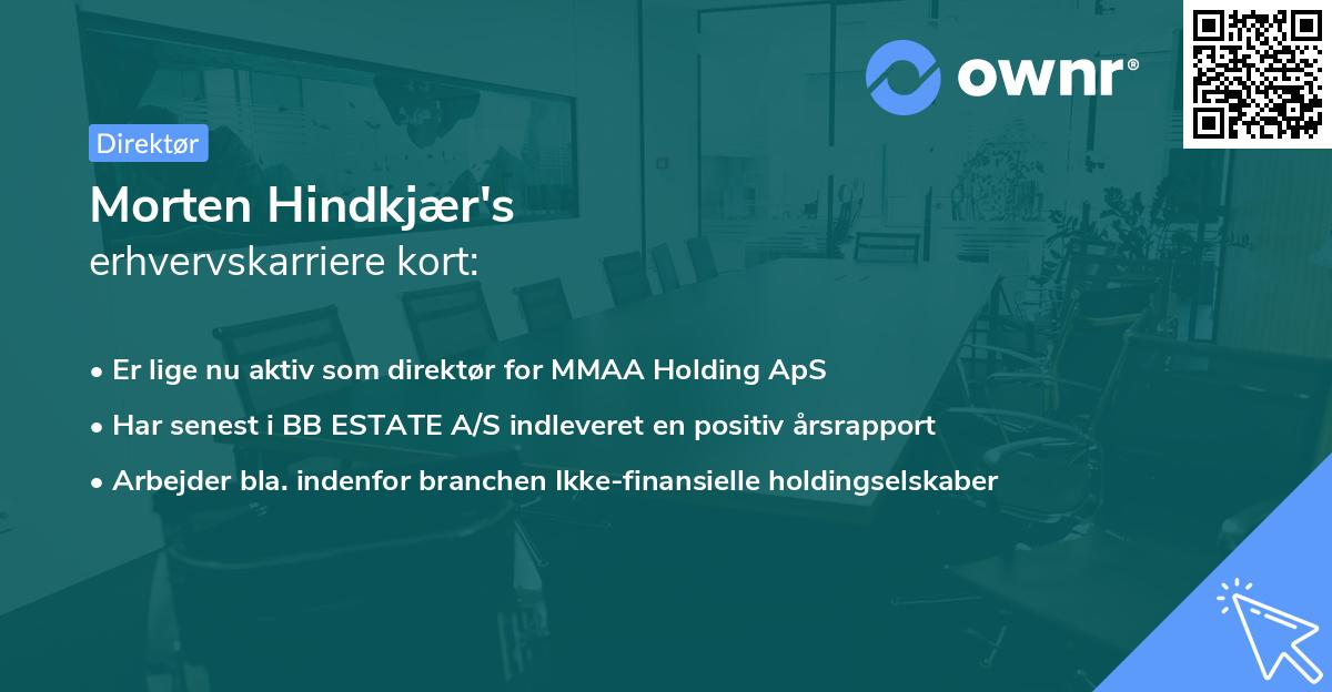 Morten Hindkjær's erhvervskarriere kort