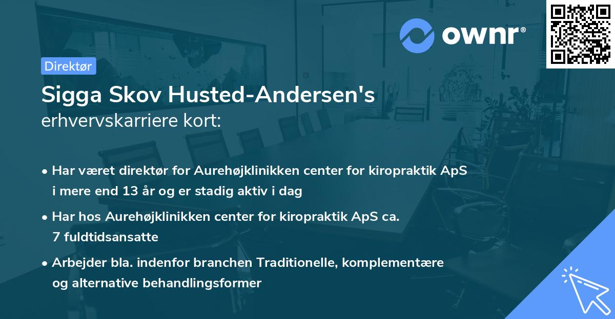 Sigga Skov Husted-Andersen's erhvervskarriere kort