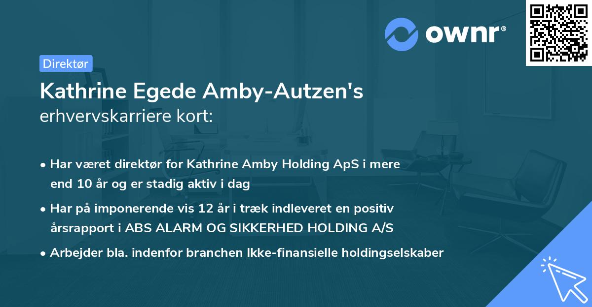 Kathrine Egede Amby-Autzen's erhvervskarriere kort