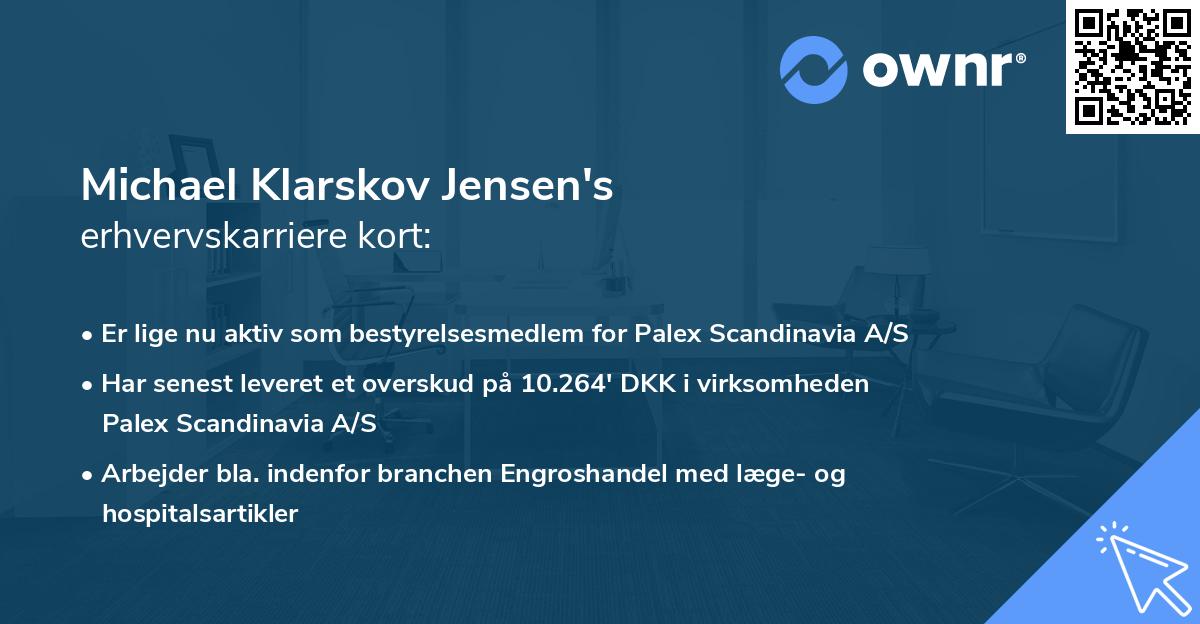 Michael Klarskov Jensen's erhvervskarriere kort