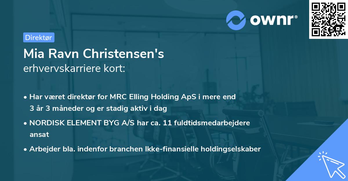 Mia Ravn Christensen's erhvervskarriere kort