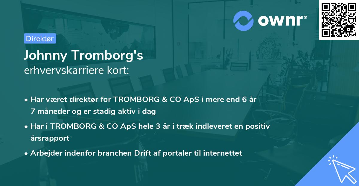 Johnny Tromborg's erhvervskarriere kort