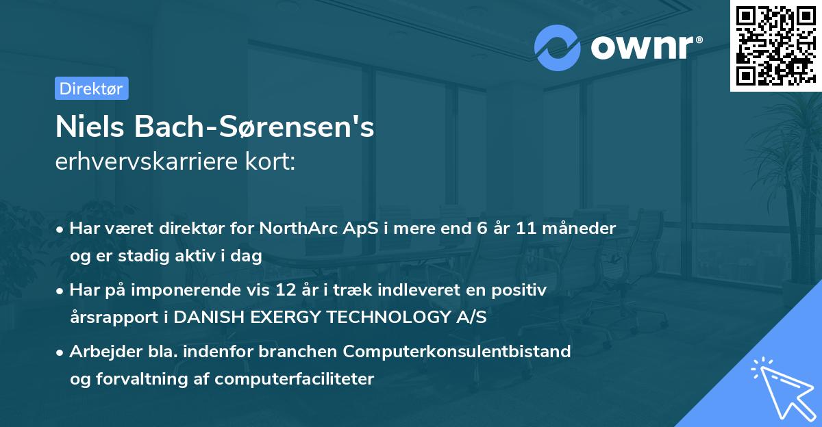 Niels Bach-Sørensen's erhvervskarriere kort