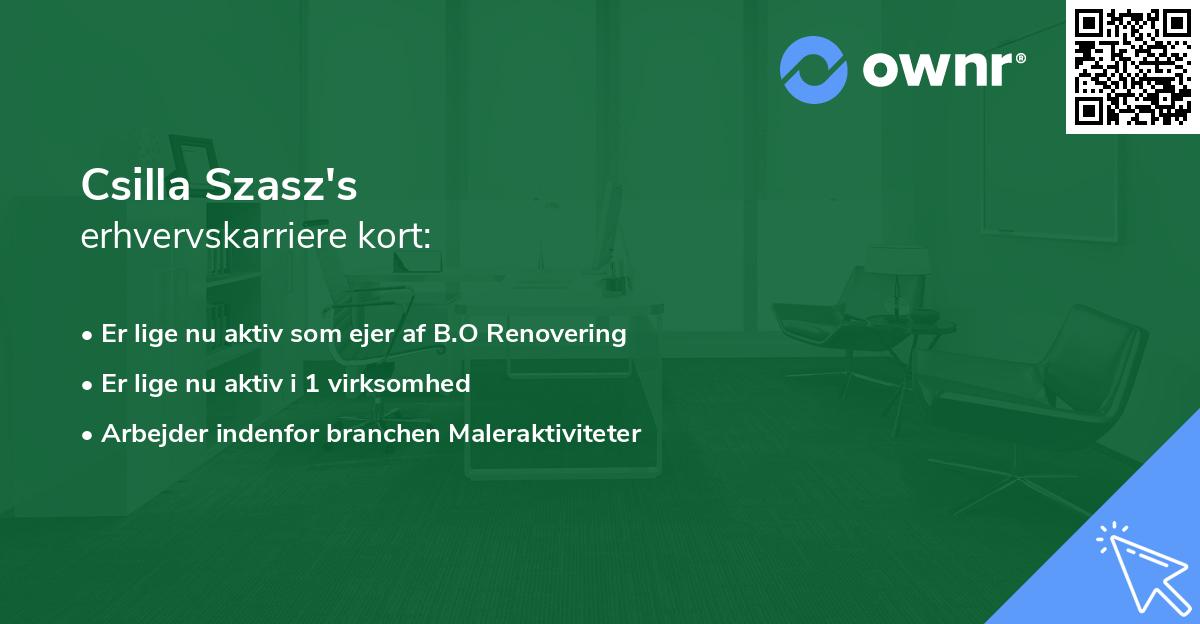 Csilla Szasz's erhvervskarriere kort