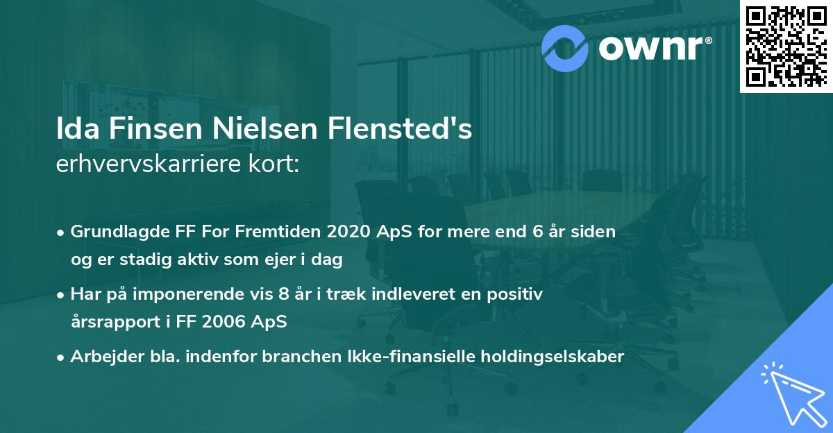 Ida Finsen Nielsen Flensted's erhvervskarriere kort