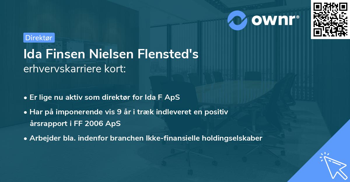 Ida Finsen Nielsen Flensted's erhvervskarriere kort