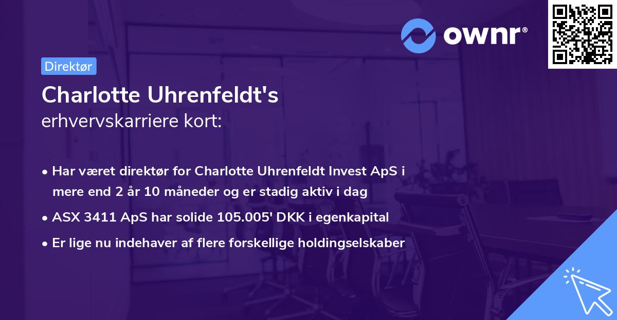 Charlotte Uhrenfeldt's erhvervskarriere kort