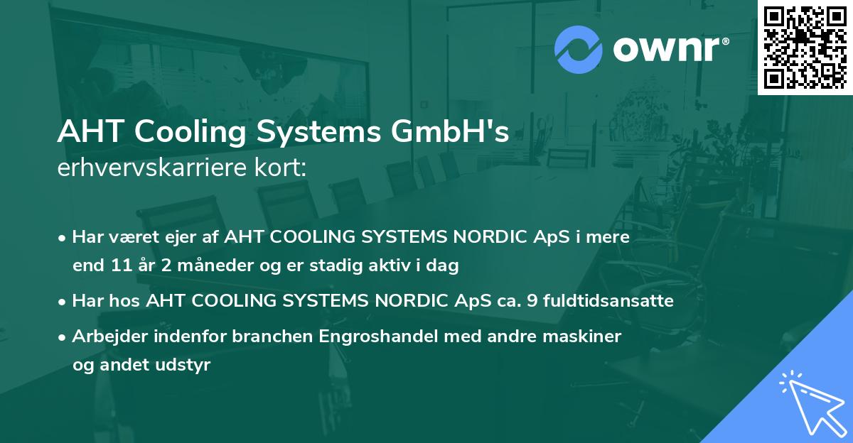 AHT Cooling Systems GmbH's erhvervskarriere kort
