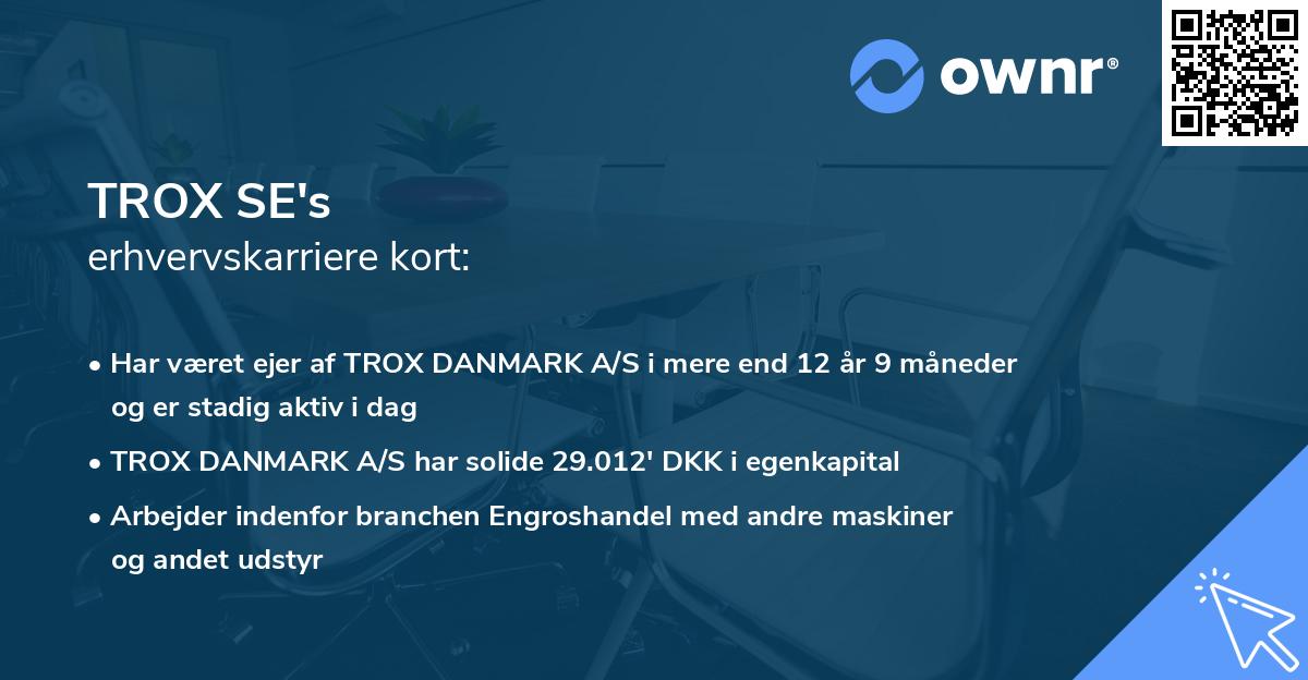 TROX SE's erhvervskarriere kort
