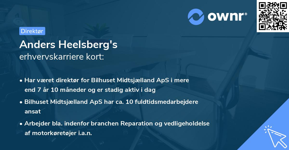Anders Heelsberg's erhvervskarriere kort