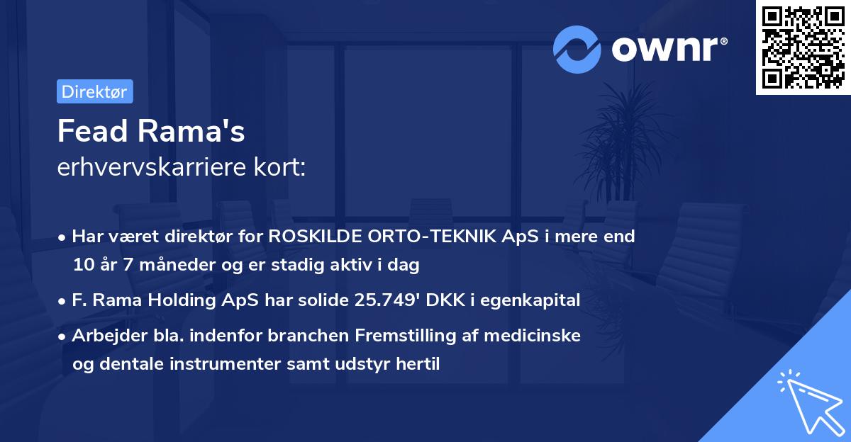 Fead Rama's erhvervskarriere kort