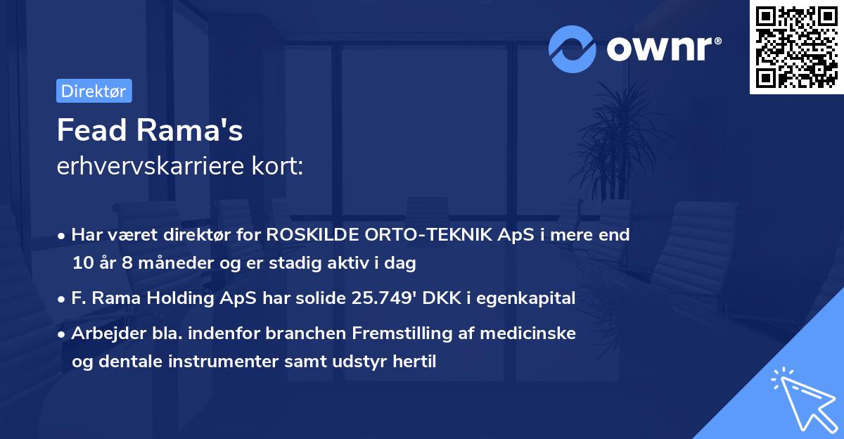 Fead Rama's erhvervskarriere kort