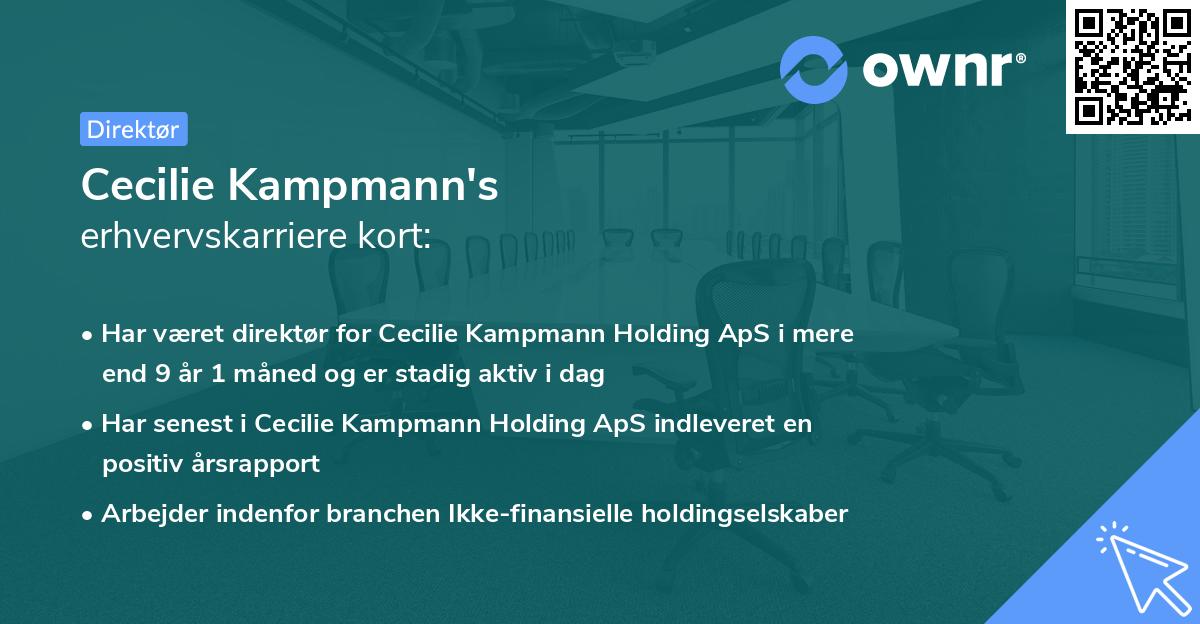 Cecilie Kampmann's erhvervskarriere kort