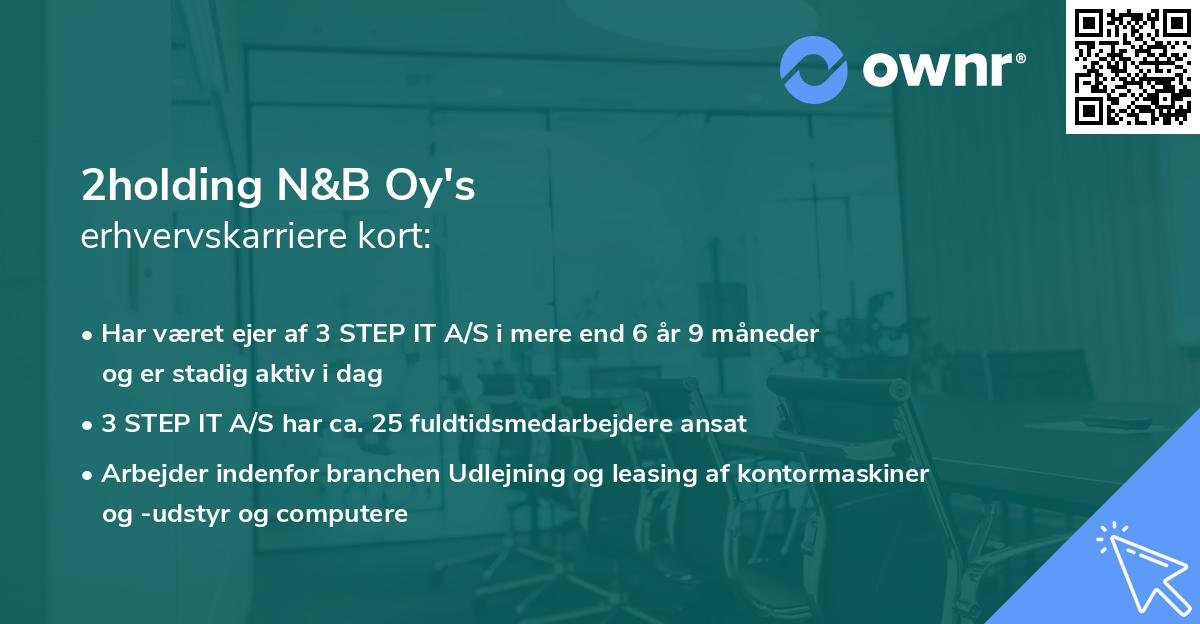 2holding N&B Oy's erhvervskarriere kort
