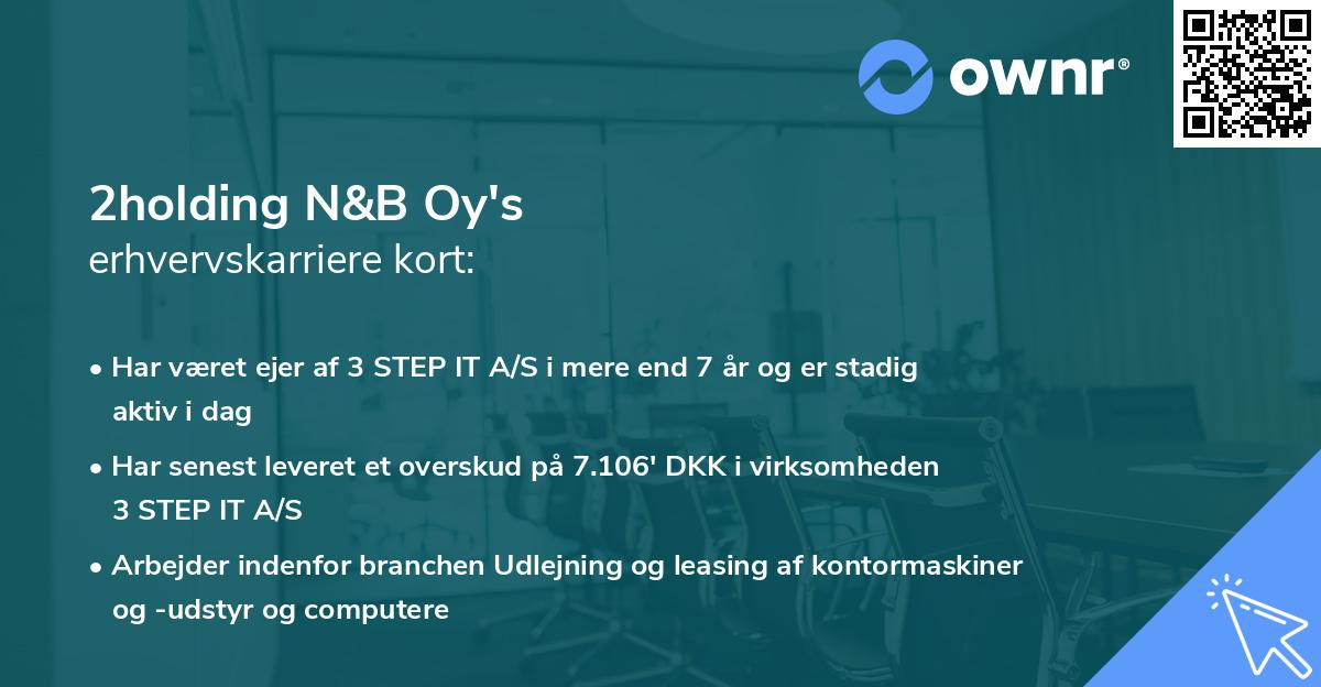 2holding N&B Oy's erhvervskarriere kort