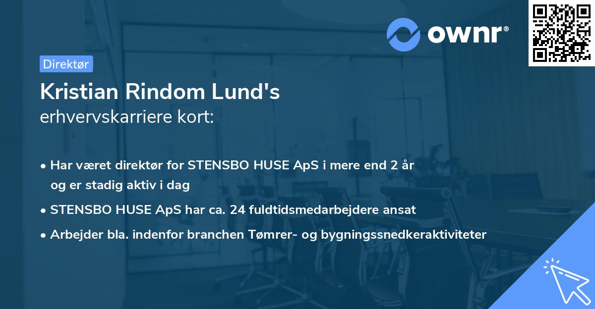 Kristian Rindom Lund's erhvervskarriere kort